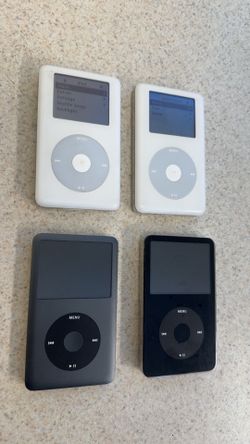 Lot of 4 Apple iPod Classic MP3 Players – 20GB, 20GB, 80GB & 160GB – Untested
