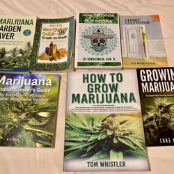 Cannabis Growing Library Of 7 Books On Indoor Outdoor Organic Gardening And Hydroponics 