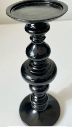 Black Candle Holders And Candles