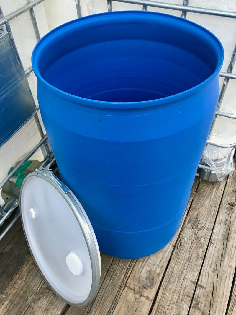 55 Gallon Open Top Food Grade Drum / Rain Barrel