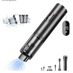 Open Box Cordless Handheld Car Vacuum Cleaner, Up to 13,000Pa Suction, Rechargeable Mini Vacuum with HEPA Filter, LED Light & Display, Crevice & Brush