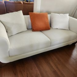 Beige Sofa With Pillows - From Wayfair