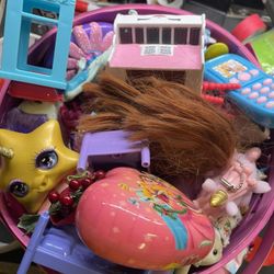 Basket Full Of Girl Toys 