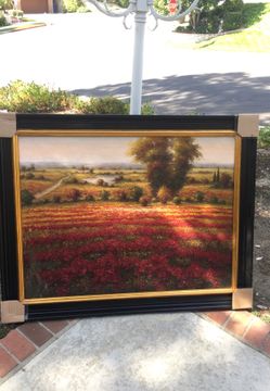 45x57 large landscape oil painting framed