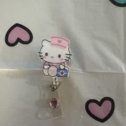 Hello Kitty Nurse Badge Reel 