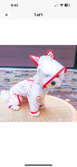 Dog Raincoat Transparent Waterproof Red Rainbow Raincoat Super Cute