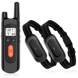 2 Receiver Rechargeable Collars for Dogs with Remote