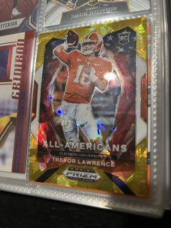 Trevor Lawrence GOLD Cracked Ice Rookie Card 
