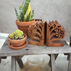 Wood Book Ends