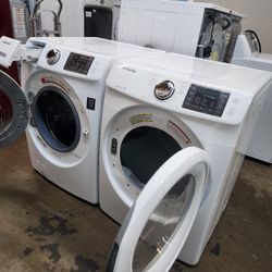 SAMSUNG SET STEAM WASHER AND ELECTRIC DRYER 