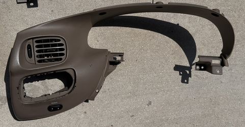 🔥97-03 Ford F150 Dash Speedo Instrument CLUSTER Bezel Gauge Trim Panel Tan 