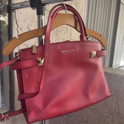 Michael Kors Purse with Wallet - Red Color - Good Condition 