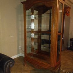 Solid Oak Curio