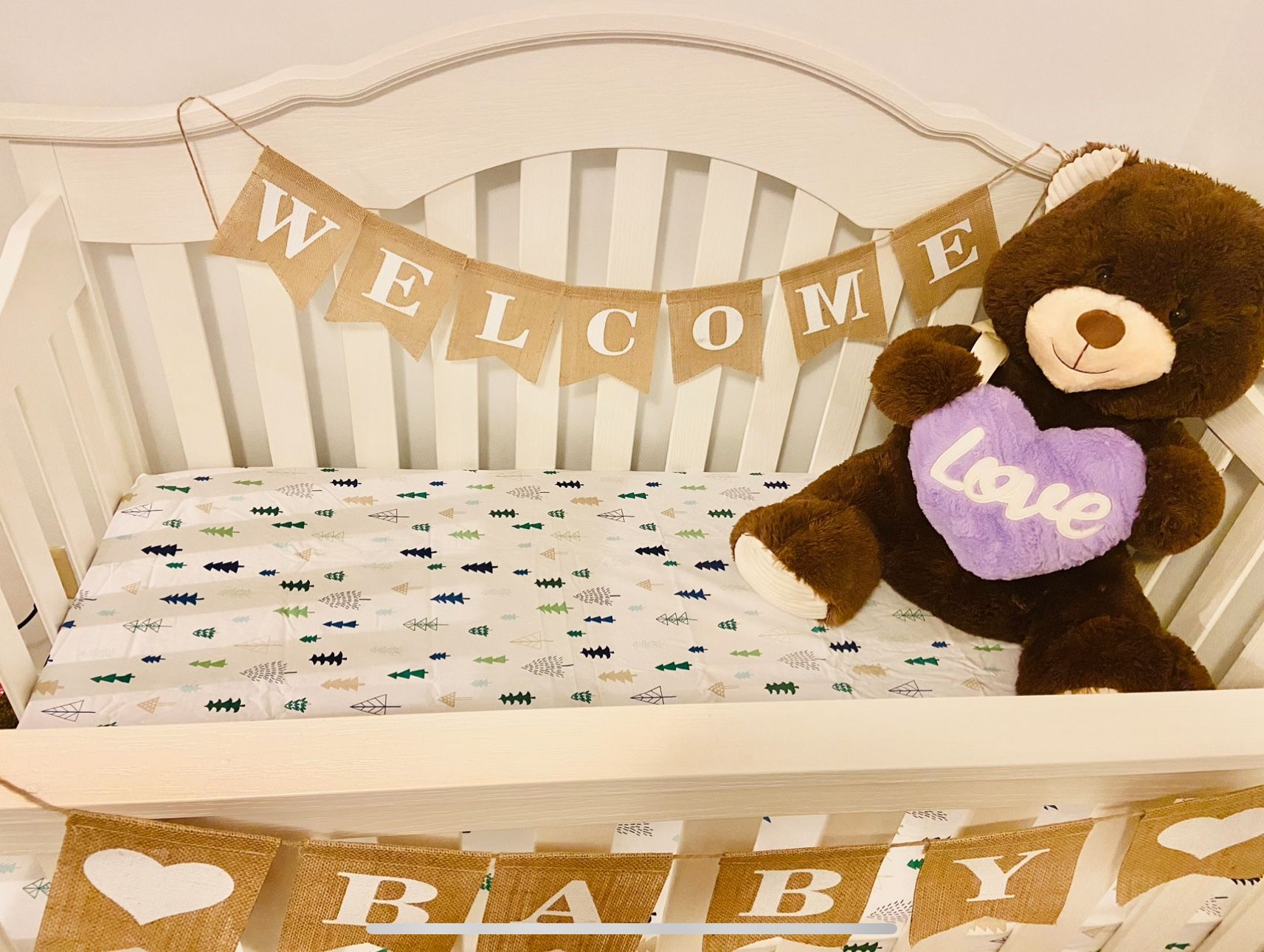 Delta Farmhouse 6 in 1 Crib In White Nursery furniture Decor