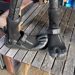 Volcom 3mm Split Toe Surf Booties Sz 11