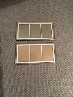 Pair of Vintage Triple-Opening Photo Frames with Detailed Edging