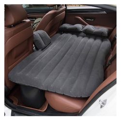 Inflatable Car Air Mattress Back Seat Bed (NO Air Pump),Portable Thickened Car Travel Camping Sleeping Air Mattress Blow Up Bed for Car Universal SUV