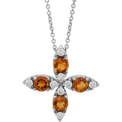 New $. 4 800. Pasquale Bruni 18k White Gold Diamond 0.27ct And Csarite Necklace