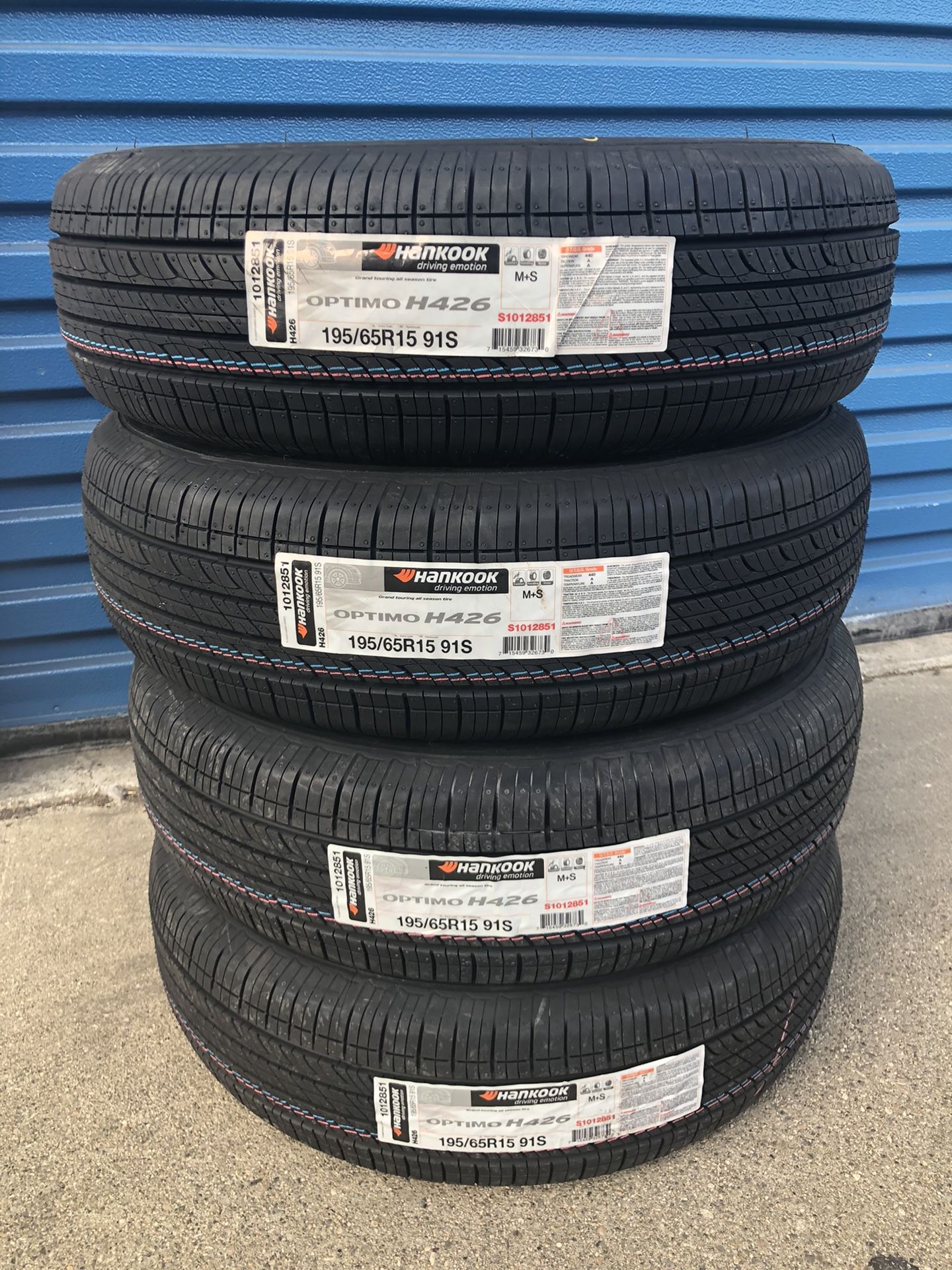 195/65/15 HANKOOK OPTIMO New Tires Llantas Nuevas 15