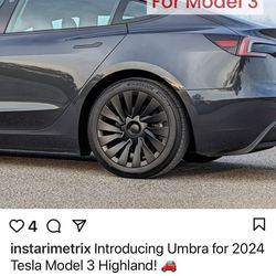 Tesla Aero covers Rimetrix Umbras 18” Open box New