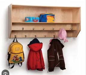 New Double ROW Wall Mount Coat Rack