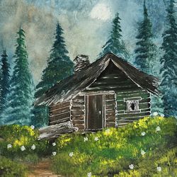 Original painting gouache 9”x12” on paper handmade