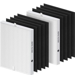 AP-1512HH Air Purifier Replacement Filter Set for Coway Airmega AP-1512HH and and Airmega 200M air Purifier, 2 HEPA and 8 Carbon Filters, Compared to 