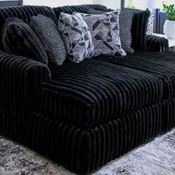 Corduroy Fabric Sectional Sofa