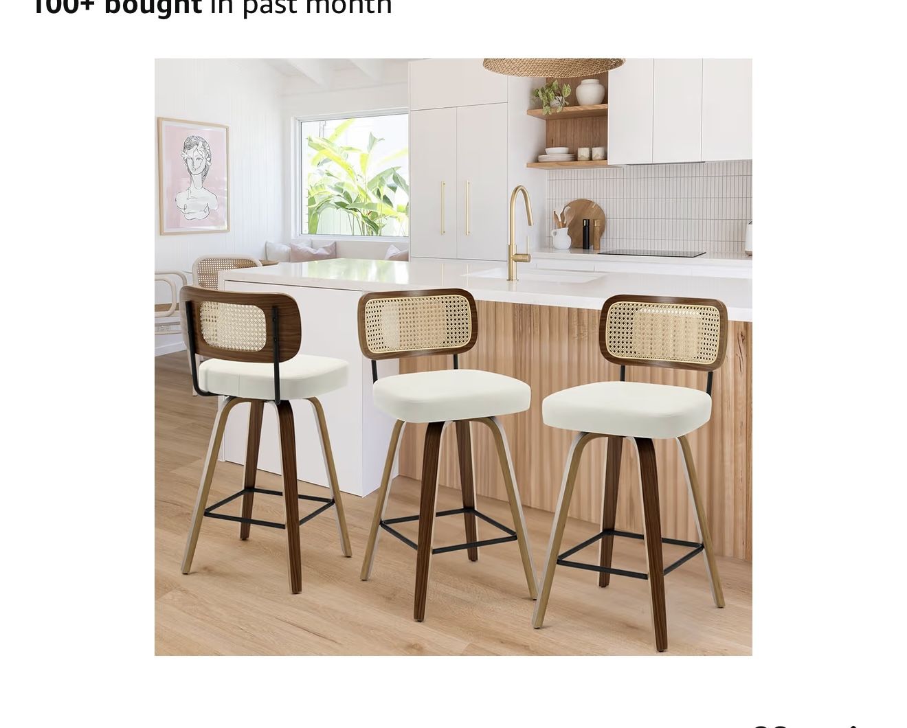 （sets of 3）bar stool，swivel 29