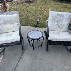 Outdoor patio rocking chair