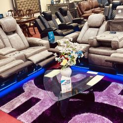 🔥Brand New Power Reclining Sofa Sets 🔥Only $49 Today And Pay Later With Or Without Credit 🔥