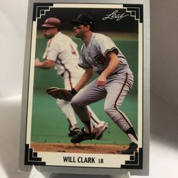 1991 Leaf Will Clark San Francisco Giants Card #238