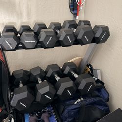 200 Pound Dumbbell Set With Rack 