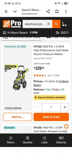 Electrical pressure washer
