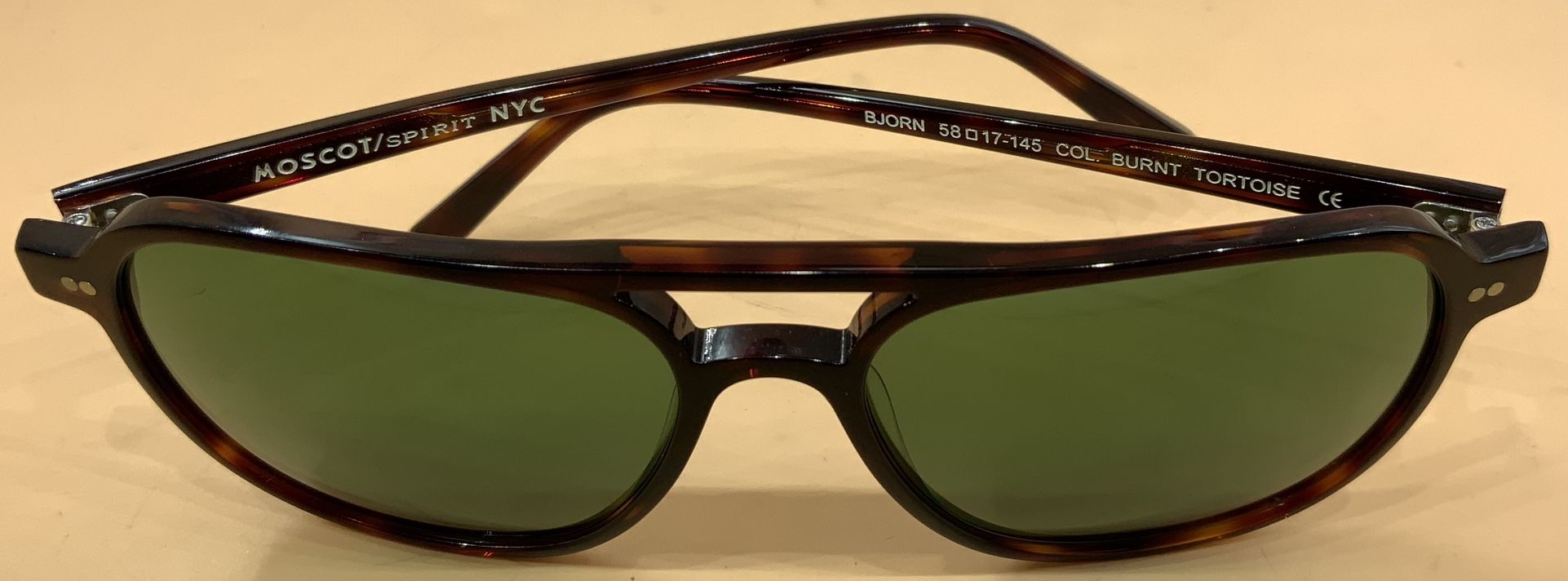 Moscot Spirit NYC D.esigner Bjorn Burt Tortoise 58mm Su.nglasses
