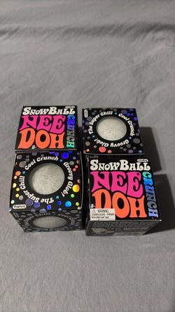 Schylling NeeDoh Snowball Crunch Stress Ball (4-Pack)