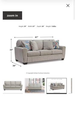 Ashley Furniture Gray Fabric Sofa set