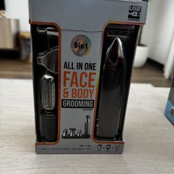 All in one face and body grooming kit for MEN. 9in1