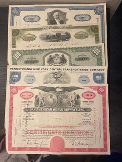 Vintage Stock certificates