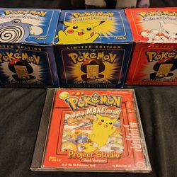 Pokemon 1999 Burger King 23k Gold Plated Trading Cards (Pikachu, Mewtwo, Poliwhirl) READ DESC.