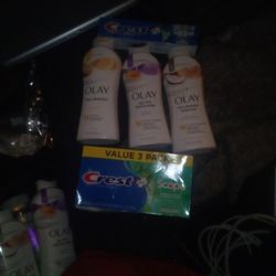 Olay Body Wash  Crest Toothpaste 