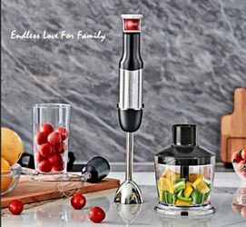 Proscenic Hand Immersion Blender 800W Multifunctional 4-in-1 Handheld Stick Blender - Black