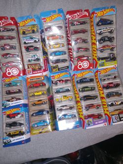 5 pack Hotwheels $12 each box