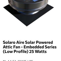 Solar Attic Fan $330 Each