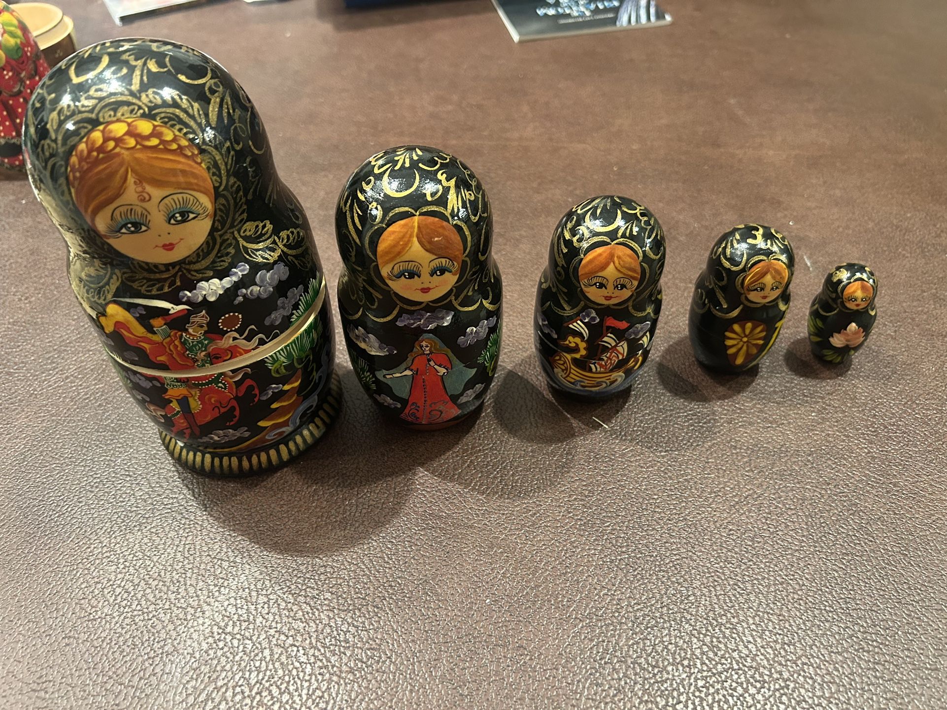 Five authentic Russian dolls straight from Russia