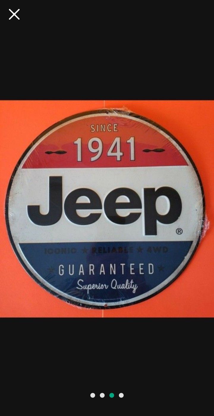 New Metal Sign Decor JEEP 1941