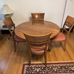 Beautiful wooden table with chairs