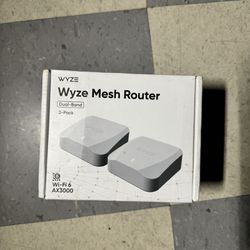 Wyze AX3000 Dual-Band Wi-Fi 6 Mesh Router System, Covers up to 3000 Sq. Ft, 100+ Devices, Replaces Router and Extender, Supports Wired Backhaul, 2x 1 