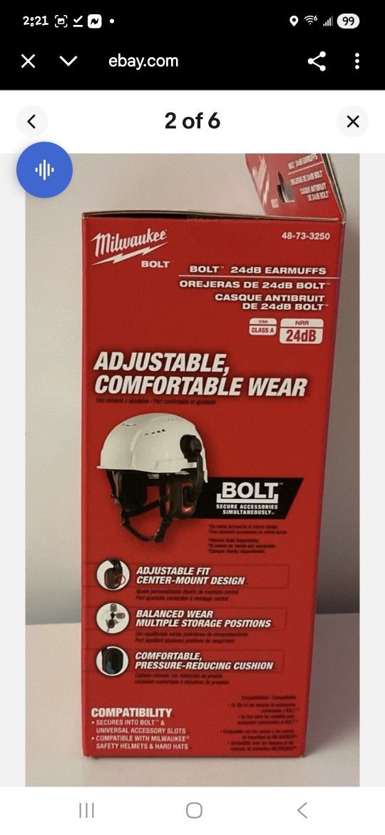 Milwaukee Bolt Earmuffs