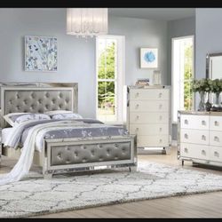 Brand New Elegant 4pc Queen Bedroom Set 